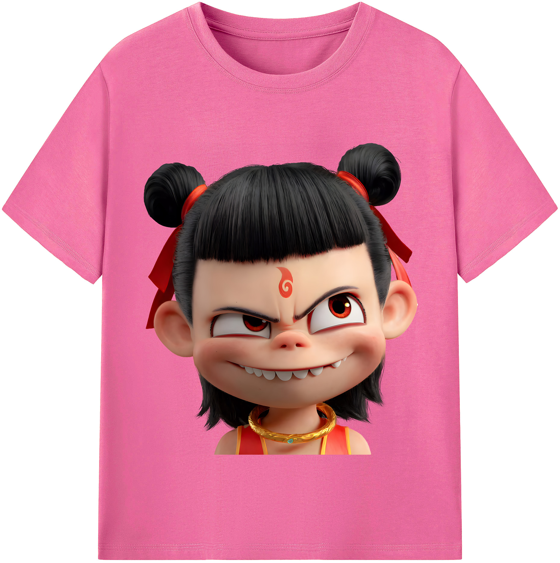 （画像用） Ne Zha 2 ナタ 魔童の大暴れ レディースカジュアルプリントTシャツ（綿100％）